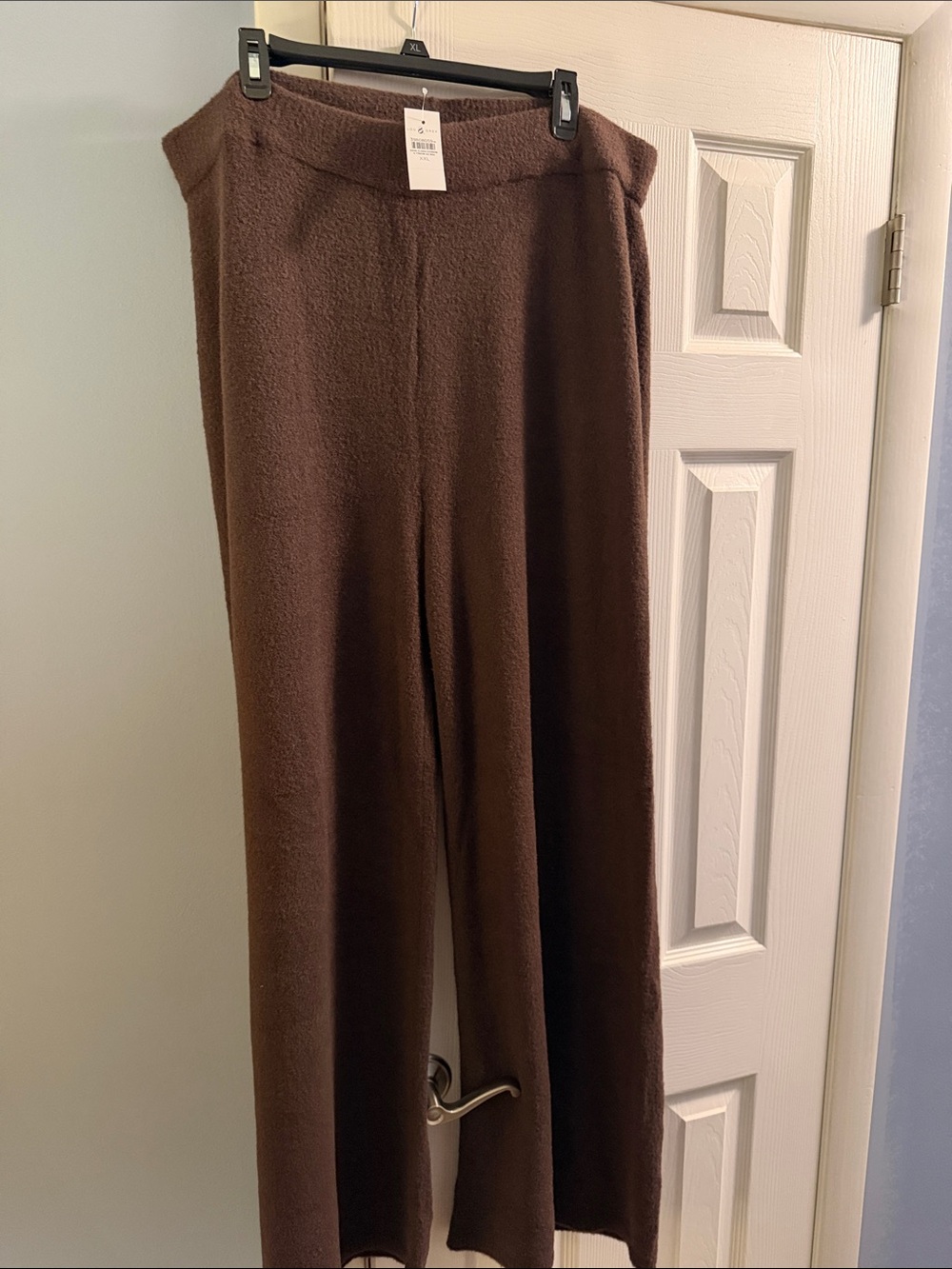 Lou & Grey Wide-Leg Knit Pants in Chocolate Brown